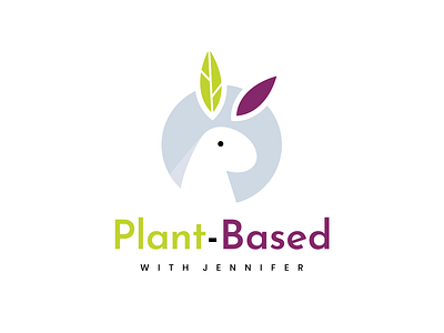 Plant-Based Logo Exploration 2 branding clean green leaf logo design modern plant purple rabbit sans serif