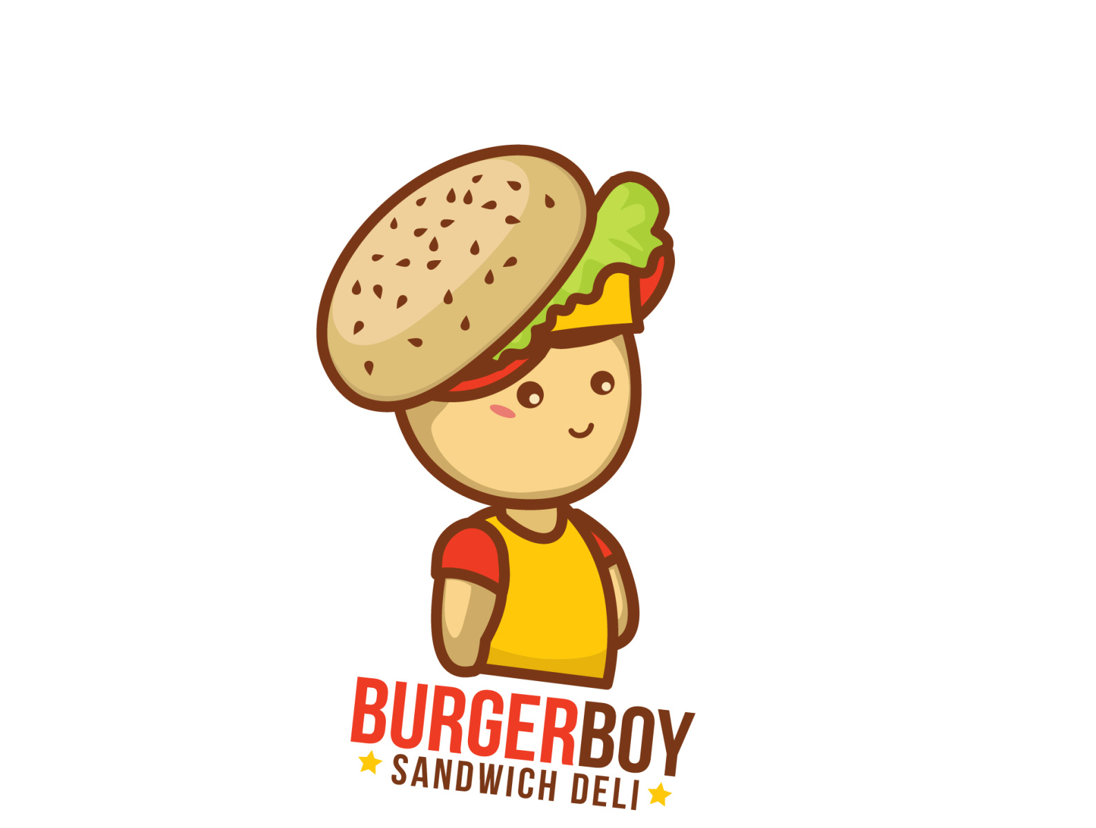 Burger boy logo by Sahil Bisht on Dribbble