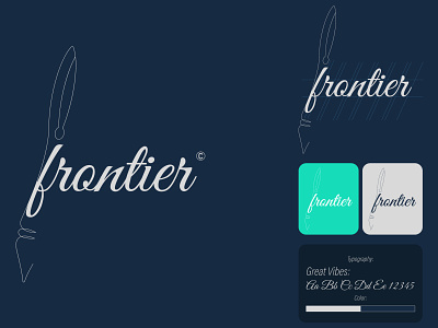 Frontier Pen Logo branding design flat icon illustration illustrator logo minimal product design vector