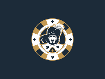 Musketeer graphic design illustration logo design musketeer poker vector