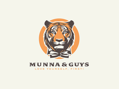 MUNNA & GUYS adobe illustrator graphic design illustration logo design tiger vector