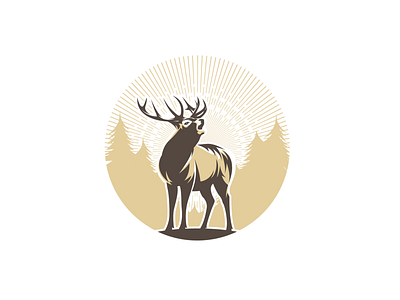 deer adobe illustrator deer deer illustration deer logo for sale illustration logo design vector
