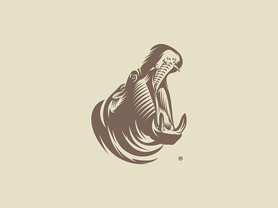 hippo2 adobe illustrator behemoth for sale hippo hippocampus illustration logo design print vector