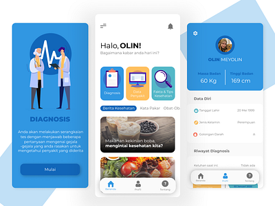 drVentryca Diagnosis App Design android app application diagnose figmaafrica figmadesign health health app illustration indonesia mobile ui uiux