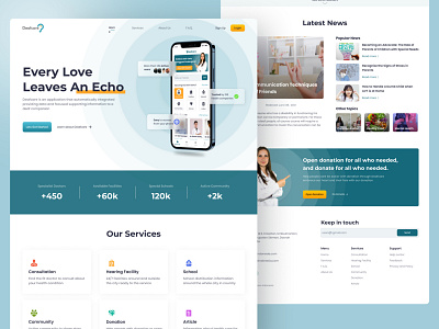 Deafcare Website Landing Page Concept