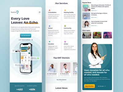 Responsive - Deafcare Website Landing Page Concept android design figma health indonesia mobile ui uiux
