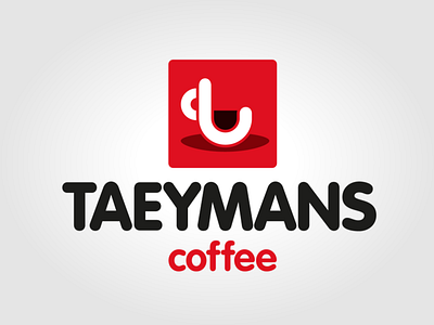 Logo Taeymans Coffee from Belgium branding icon illustration logo typography vector