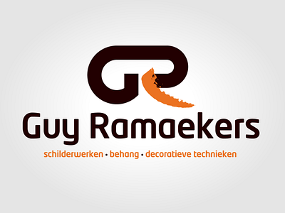 Logo Guy Ramaekers - housepainter branding icon illustration logo typography vector