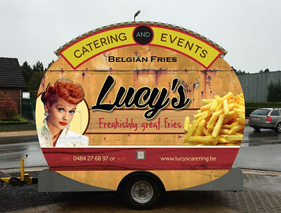 Fleetmarking for Lucy's Catering branding fleetmarking logo wrapping