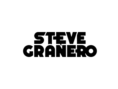 DJ Steve Granero | Logo black club disk dj jockey logo minimal name white