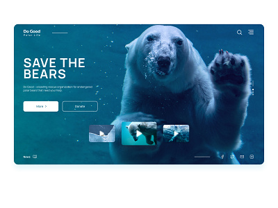 Polar Bear beard design polarbear polaris savethebear web web design webdesign white