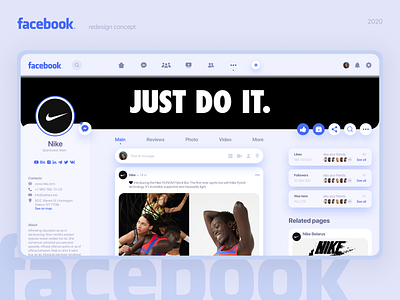 Facebook group page redesign clear design desctop design facebook group redesign social media social network ui ux visual concept