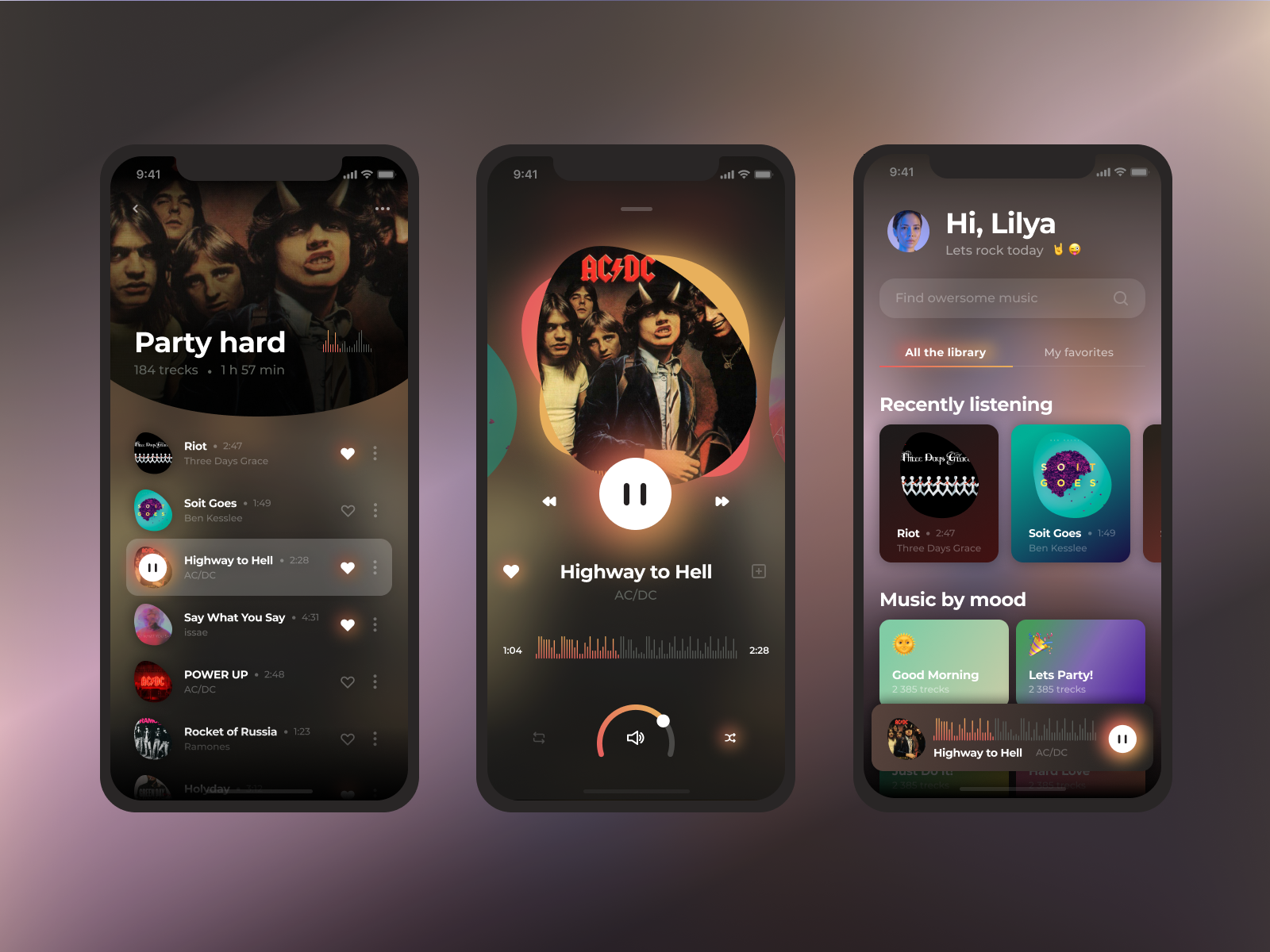 Music App concept by Lilya Vysotskaja on Dribbble