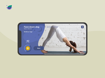 Yoga app training screen