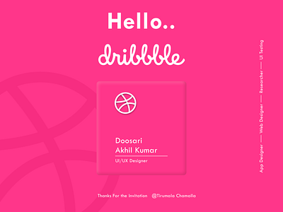 Hello Dribble app app design minimal ui ux web
