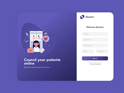 Doctors - Online Appointment app design design doctor hospital login login page minimal online ui