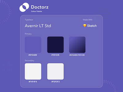 Doctorz - Colour Pallete app design colour palette colourscheme design minimal typogaphy ui