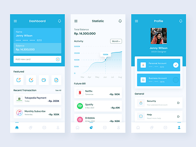 Digital Wallet App appdesign digitalwallet e wallet ewallet finance financeapp minimalist mobiledesign statistic ui uidesign uiux user interface userinterface wallet