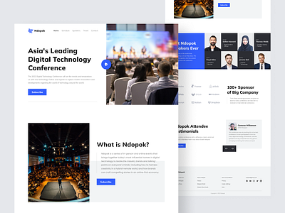 Ndopok - Conference Landing Page conference event meet meeting minimalist ui uidesign user interface userinterface