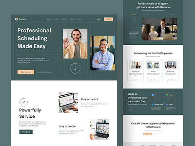Schedule - Landing Page meetings minimalist online online meetings schedule ui uidesign uiux user interface userinterface