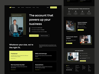 Dodolan - Landing Page agency website business business website dark mode dark theme minimalist ui uidesign uiux user interface userinterface