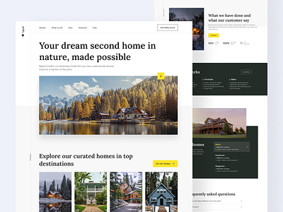 Ngaub - Landing Page home design house minimalist nature realestate ui uidesign uiux user interface userinterface