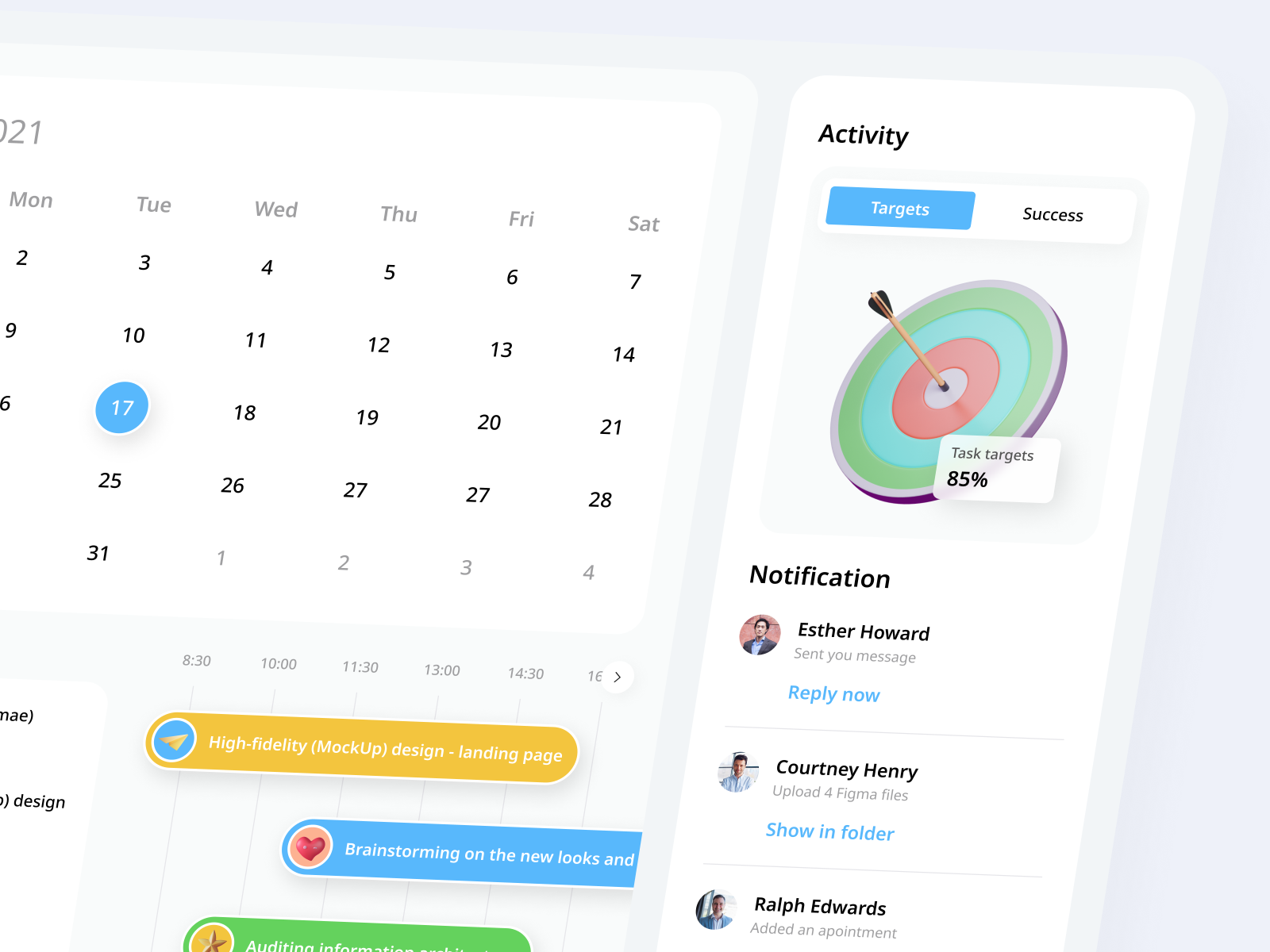 Task Management Calendar by Dhika Endi Astowo for ThreeDee on Dribbble