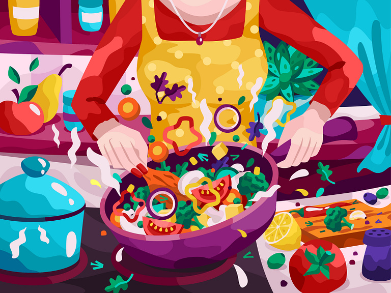 Cooking by Svetlana Malysheva on Dribbble