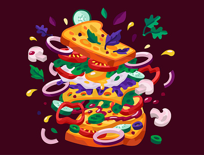 Tasty sandwich 2dillustration adobe illustrator bread breakfast design flat food food and drink graphic illustration sandwich vector vector art vegetable