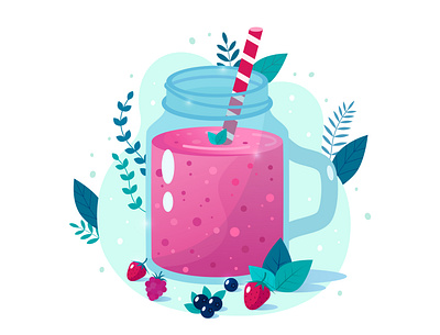 Smoothie adobe illustrator breakfast design food food and drink graphic healthy food illustration smoothie vector vector art