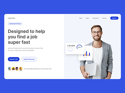 Job Landing Page by Nitin Momaya on Dribbble