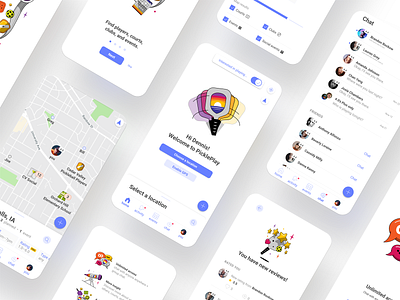 PicklePlay User Interface chat design design app design art game ui illustration landing onboarding settings sports typography ui uiux user experience user interface user interface design ux vector