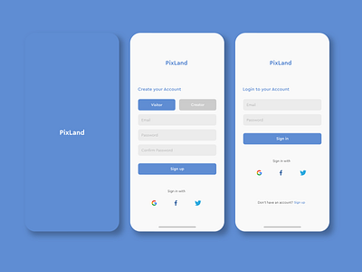 Sign in & Sign up App UI adobe xd android app app design dashoboard figma invision ios iphone mobile mobile app mobile ui signin signup sketch ui design ui designer ui designers ui inspiration ux