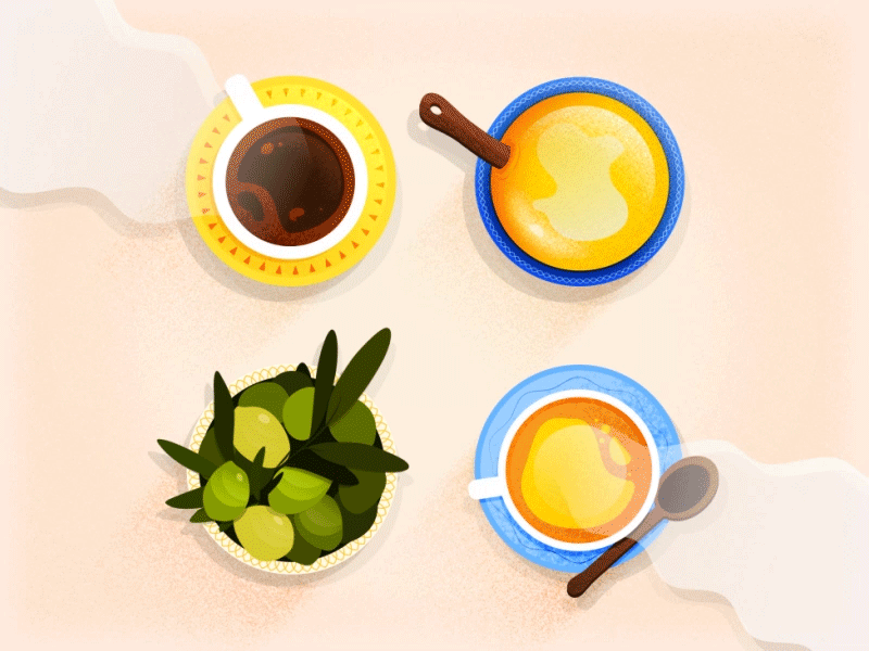 Bowls & cups animation food graphic design illustration