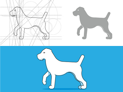 Dog colors construction design dog illustrator jack russell logo mark parson russell vector