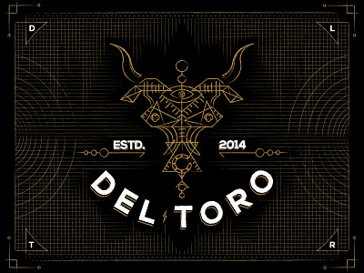 GRAPHIC FOR DEL TORO.. W.I.P. band design graphic illustrator lines logo music rock texture vector