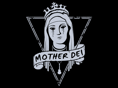 Working on Mother Dei logo.. rock band from bologna!! band design graphic illustrator lines logo music rock texture vector