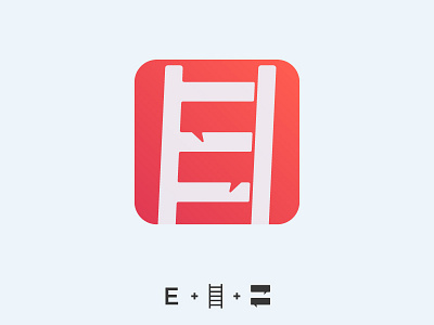 Emer.Gente Logo chat e gradient illustrator ladder logo vector