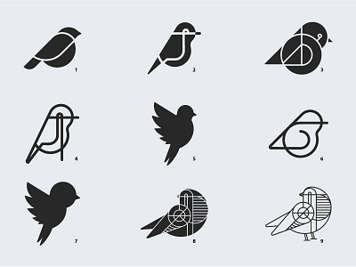 Birdy... Which one? animal bird design logo mark nature shape vector