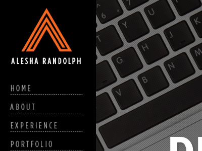 My New Portfolio logo navigation orange parallax portfolio pyramid