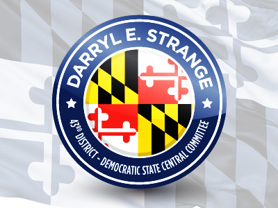 Political Campaign Logo baltimore branding campaign darryl strange democrat flag logo maryland political