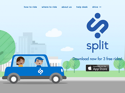 Split - Rideshare App Website app store dc lyft rideshare uber ui ux ux design