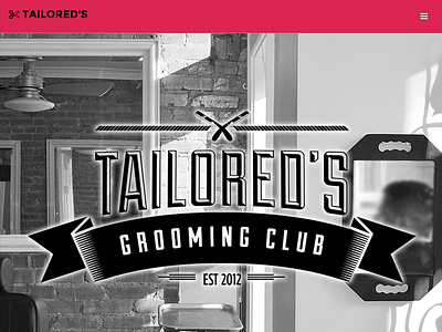 Tailored's Grooming Club barber barbershop bootstrap branding logo mens grooming responsive tailoreds washington dc web design