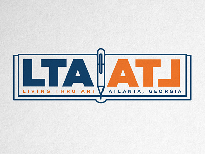 Living Thru Art, ATL Logo atl atlanta branding design georgia illustration logo poetry typography vector writing