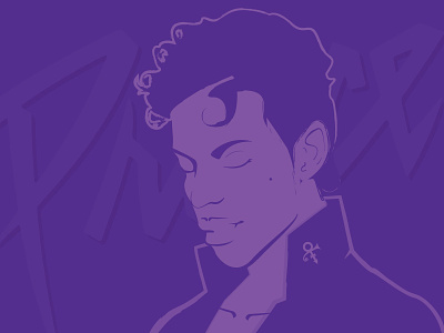 A Tribute to Prince, the Almighty Purple One character illustration legend minneapolis music paisley park prince purple purple rain tribute vector