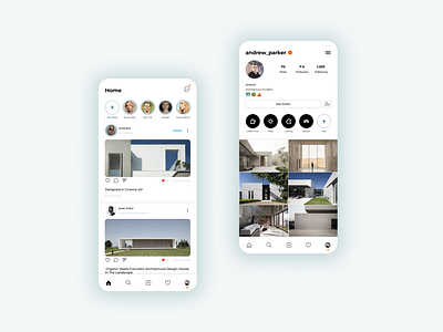 Instagram Mobile App for Architectures