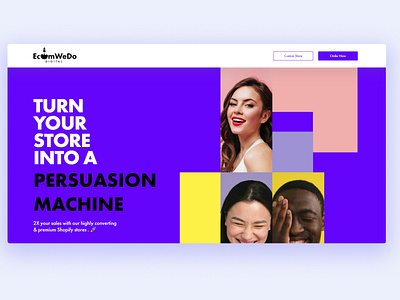 Landing page design For Ecomwedo