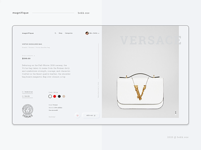 Magnifique — Website concept design e-commerce minimal product page ui web website