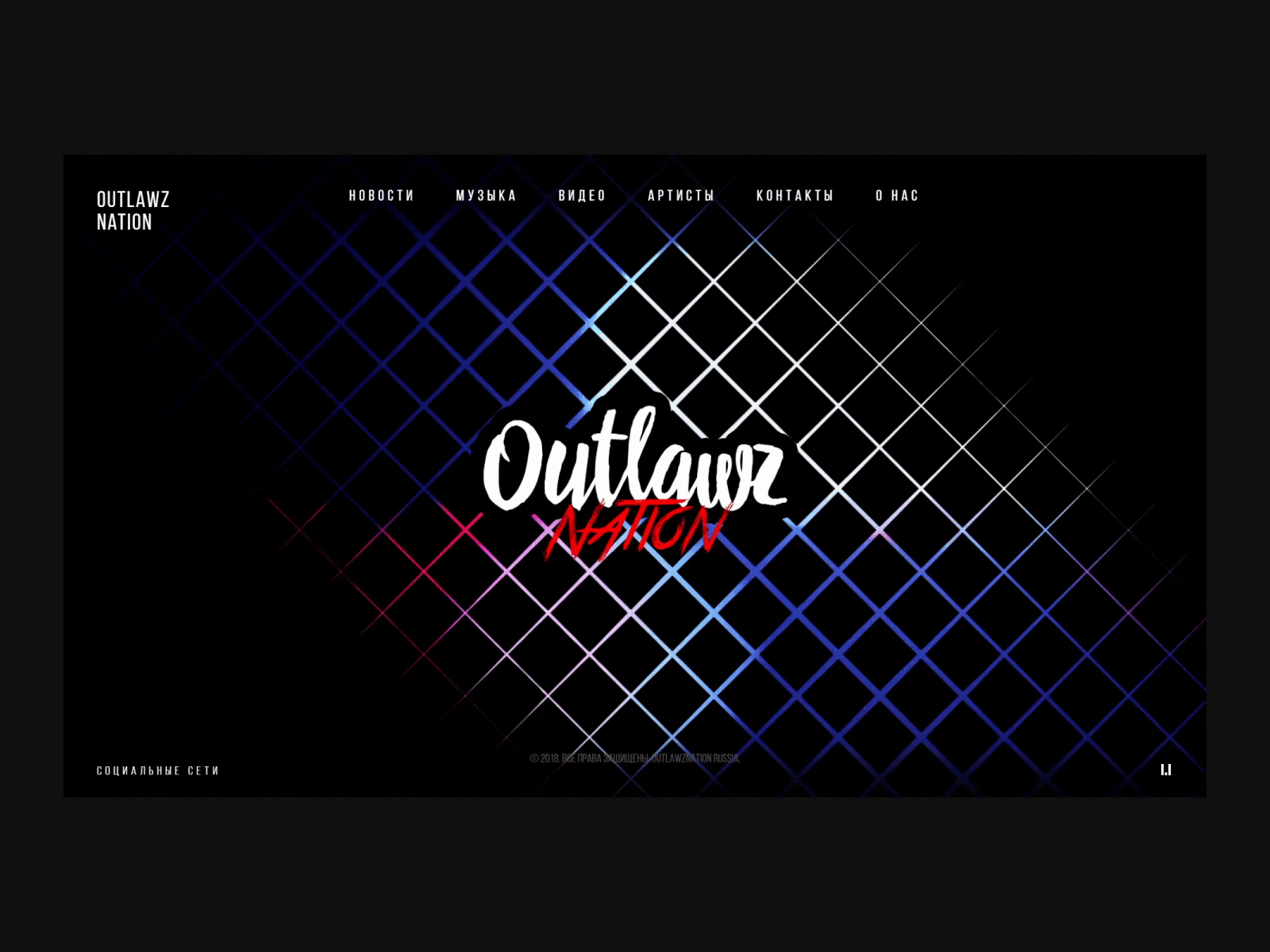 Outlawz Nation — Website animation design graphic design hiphop music ui uiux