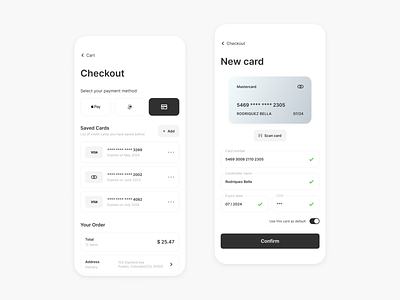 New Credit Card + Checkout Page app app design design e commerce graphic design ui uiux